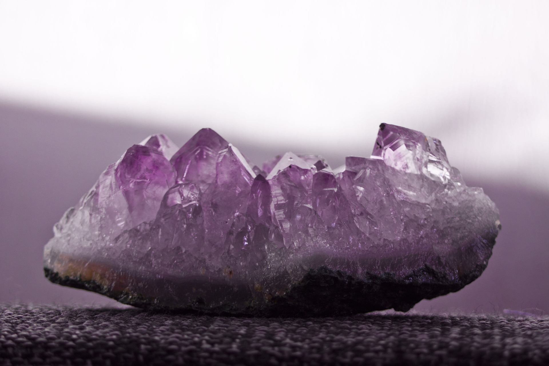 Amethyst crystal cluster